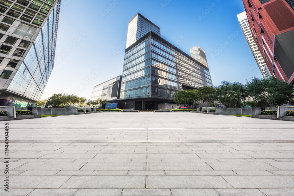 Fototapeta premium Modern Urban Landscape Featuring Sleek Corporate Architecture