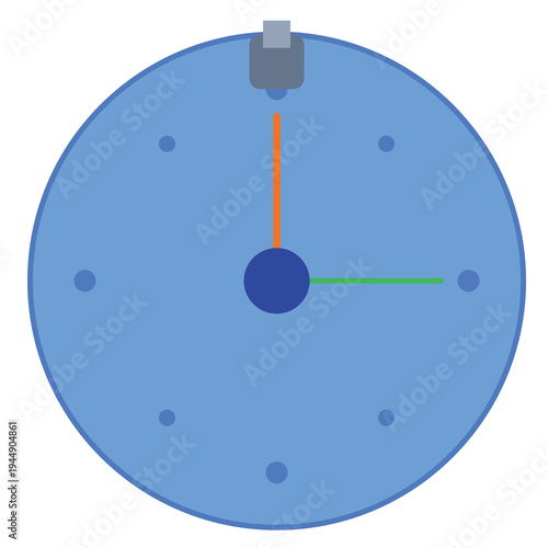 Clock face design with lines and dots Vector