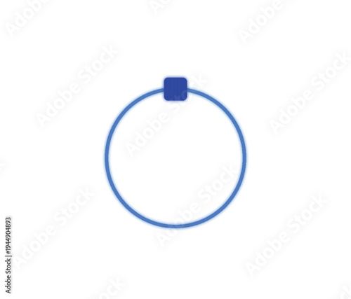 Blue headband with square buckle Vector