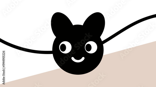 Elegant abstract composition with thin black lines and generous white space. Clean minimalist wall art perfect for modern interiors, editorial layouts, and contemporary design.