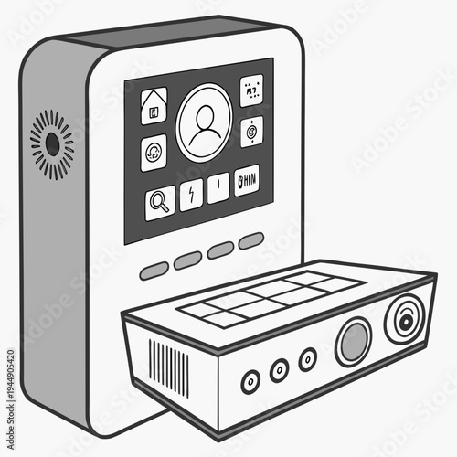 Intercom system with screen and keypad communication