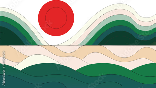 Soft earthy gradient abstract vector artwork with warm natural tones. Modern minimalist poster ideal for Scandinavian interiors and stylish home decor.