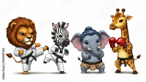 Cute Animals Practicing Martial Arts and Combat Sports