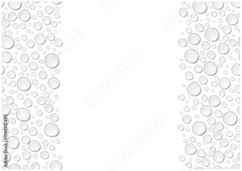 水滴のフレーム背景 左右の雫 水の背景 コピースペース ベクター