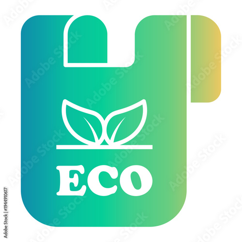 recycle bag Gradient icon