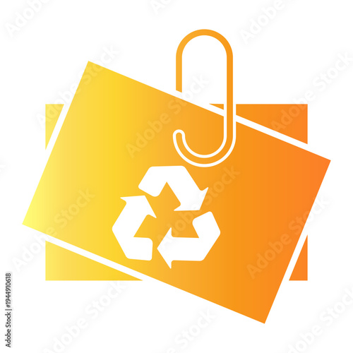 recycled paper Gradient icon