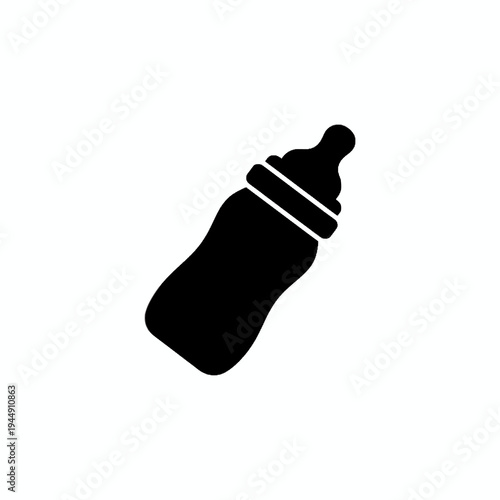 Essential baby feeding bottle icon for newborn care and infant nutrition, symbolizing early childhood development and parental support with a minimalist graphic design