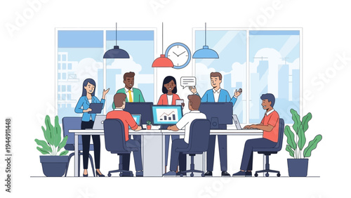 Diverse Group of Professionals Working Together.