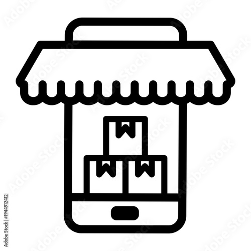 convenience store Line Icon