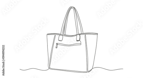 Vector illustration of a single women's handbag