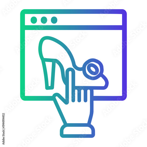 heels Line Gradient Icon