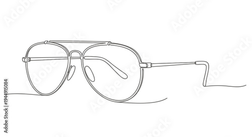 Vector illustration of a single pair of glasses