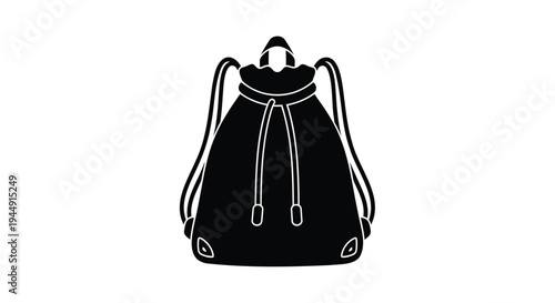 Vector illustration of a black backpack