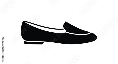 Vector black flat shoe icon