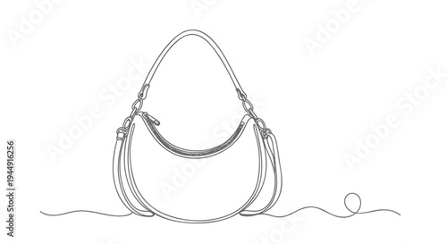 Vector illustration of a leather purse or handbag