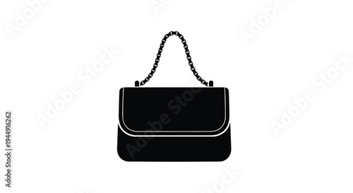 Vector black handbag icon
