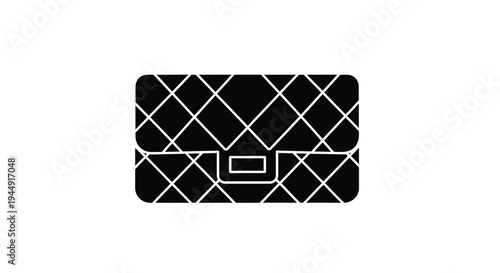 Black wallet icon vector