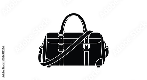 Vector black handbag icon