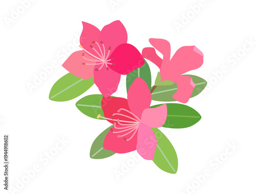 ツツジの花をイメージしたイラスト