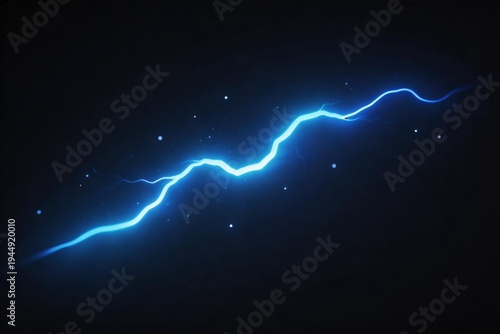 Blue lightning bolt in dark background