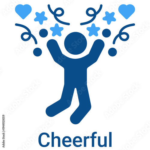 Cheerful Icon Outline Style. Vector Illustration For Graphic Design