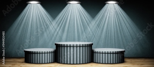 Podium Stage with Spotlights.