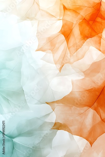 Colorful Autumn Leaves Pattern with Soft Background Texture for Design Projects