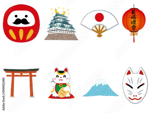 日本の伝統・文化を彩るアイコン詰め合わせ