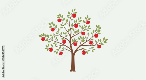 Apple tree with red apples 2.