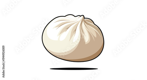 Steamed Baozi Bun Illustration