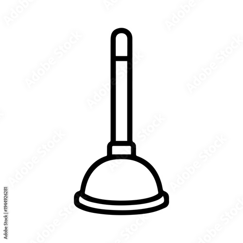 plunger line icon vector isolated
Vector line icon on a white background