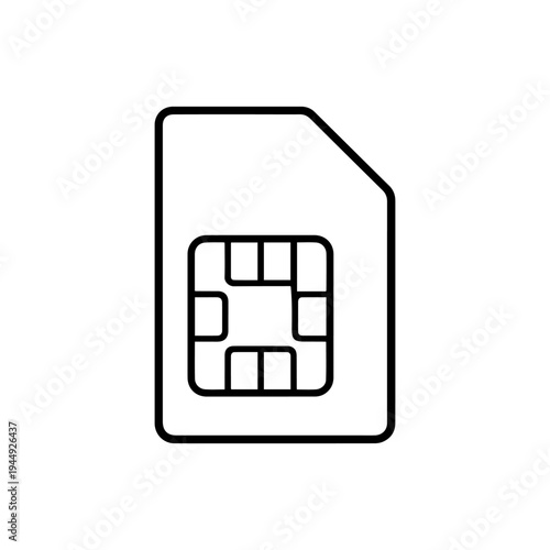 SIM card line icon vector isolated
Vector line icon on a white background