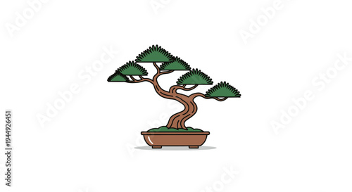 Bonsai tree in a pot 1.