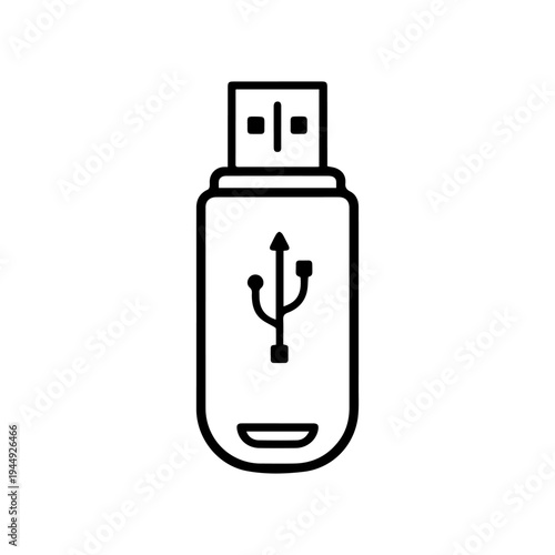 Flash drive line icon vector isolated
Vector line icon on a white background