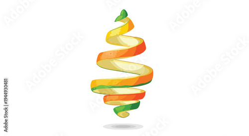 Spiral Orange Peel Twist Illustration