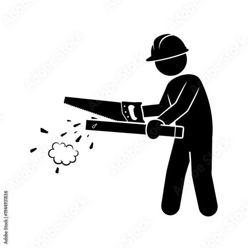 Man Using Leaf Blower