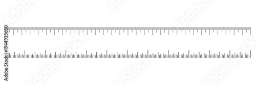 Ruler scale with markings and numbers. Size indicators measuring tool. Ruler scale with centimeters and millimeters units. Vector