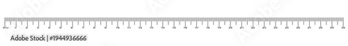 Measuring scale, marking for ruler, thermometer scale, marks for tape measure. Vector illustration