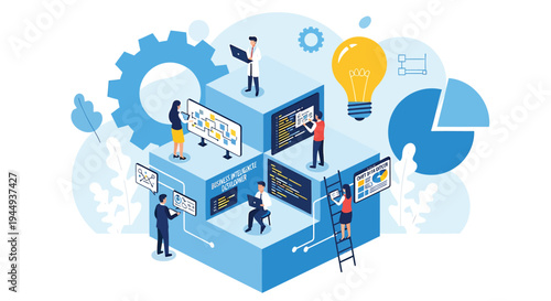 Set of business infographic elements vector