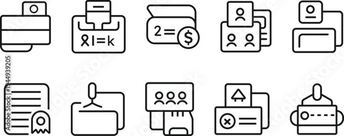 Modern and unique subscription payment and member ship line icon