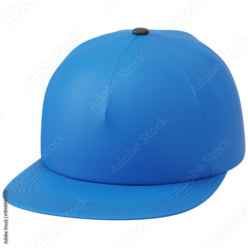 Cap 3d icon in cartoon style minimalist isolated on transparent white background, clipping path	
