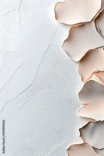 Delicate Petals on Smooth White Background for Elegant Design and Decorative Purposes