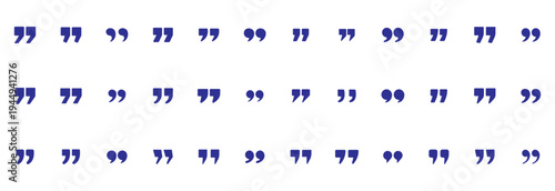 Set of quote mark, quotes icon, sign, symbol, emblem. Ditto marks icon set. Quotation marks. Dialogue discussion symbol for UI UX, website, mobile app.