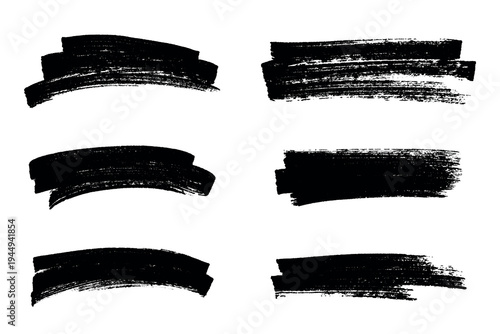 Set of brush paint stroke texture swatch Hand painted background Ink scribble dab clipart Paint smudge for tags and stamps design, beauty fashion poster