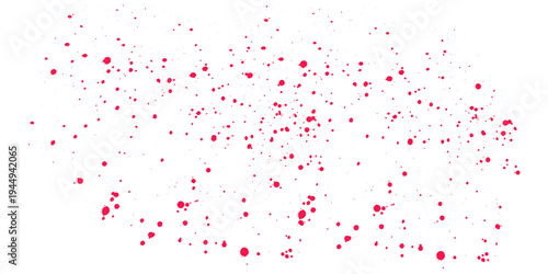 Red blood splatter on black background texture crimson paint drops artistic grunge spray design for horror movie visuals