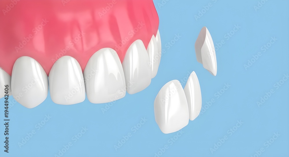 Fototapeta premium 3D Dental Veneer Placement Visualization