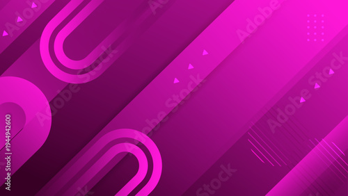 Intense magenta pink digital art with high-contrast diagonal layers and rounded geometric elements for creative projects
