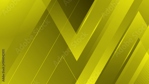 Clean yellow and lime green abstract background featuring sharp geometric panels and subtle light streaks