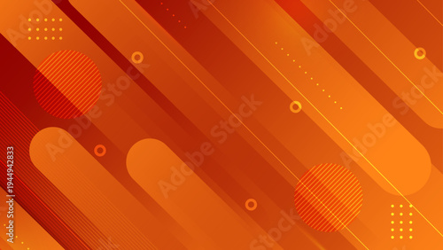 Dynamic orange and brown gradient background with futuristic shapes perfect for technology and autumn themed designs