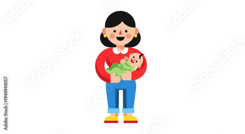 Woman Holding a Baby